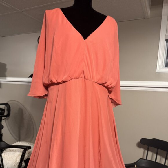After Six Brides Maid Dress, Watermelon Rouge - C524 - Picture 1 of 3